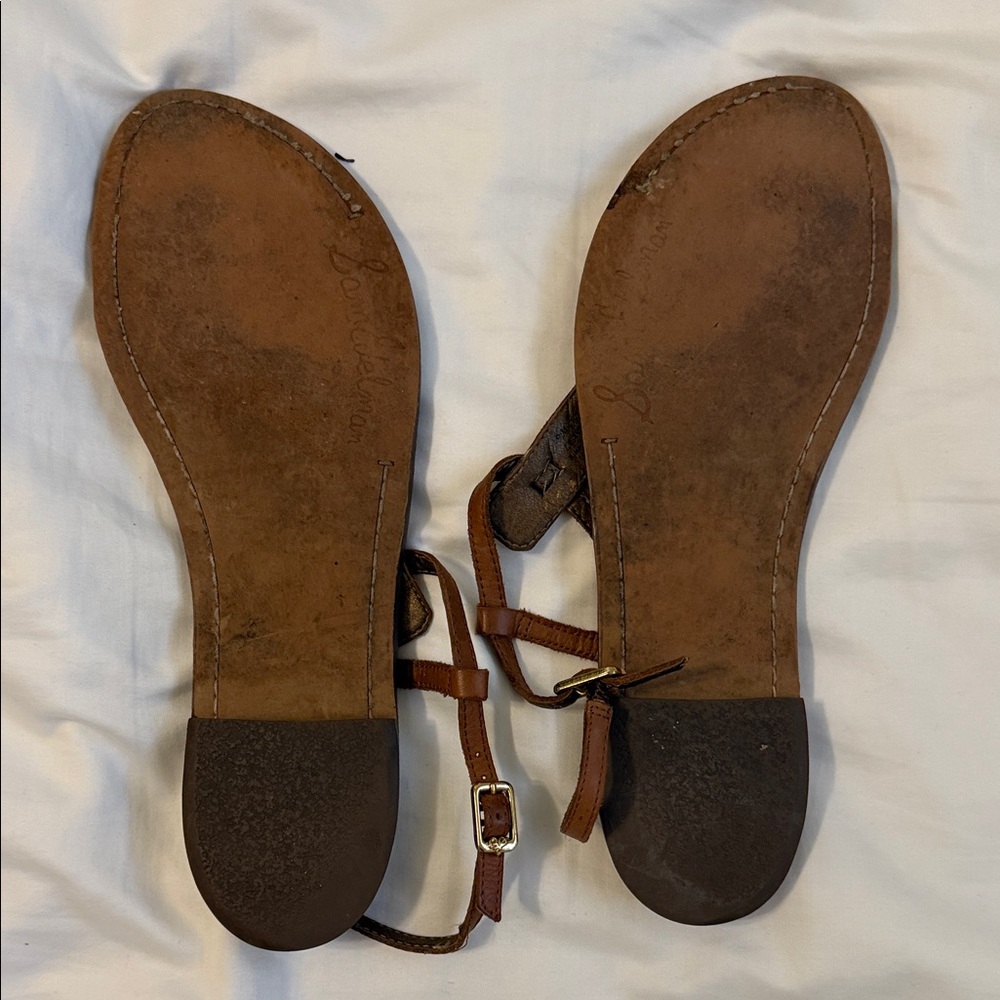 Sam Edelman Tan Leather Sandals - Picture 2 of 2